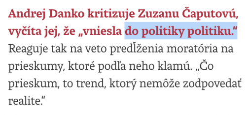 Kde bola politika doteraz?